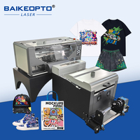 Pencetak DTF UV otomatis A3 CMYKW kepala mesin cetak Inkjet 30cm pencetak stiker Transfer panas DTF Film hewan peliharaan untuk kaus