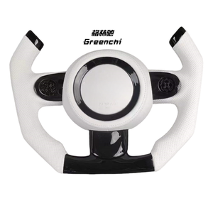 Volant de voiture en fibre de carbone pour BMW <span class=keywords><strong>Mini</strong></span> JCW <span class=keywords><strong>Cooper</strong></span> <span class=keywords><strong>S</strong></span> R50 R59 F54 F60, forme en D, double rayon, modèle de course F1 - Product Image 1