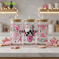 Stiker Transfer UV DTF Goode 16oz untuk Gelas, Tumbler, Tahan Air, untuk Dekorasi DIY, Grosir, OEM, ODM