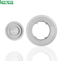 Diffuseur d'air rond 6 8 10 pouces Aluminium Plafond Climatiseur Ventilation Registres Grilles