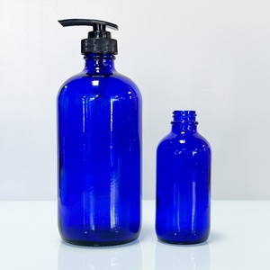 Glass Cosmetic Bottle and Cosmetic Pharmaceutical Glass Bottle Cobalt Blue Glass Bottle and Pump Head Cover - Product Image 5