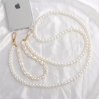 Coque de téléphone transparente avec lanière de 120 cm, style coréen, chaîne de perles, pour iPhone 12 13 14 16 17 18 Pro Max