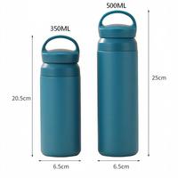 Bouteille d'eau isotherme à double paroi en acier inoxydable 350 ml/500 ml avec couvercle à poignée, cadeau promotionnel d'entreprise