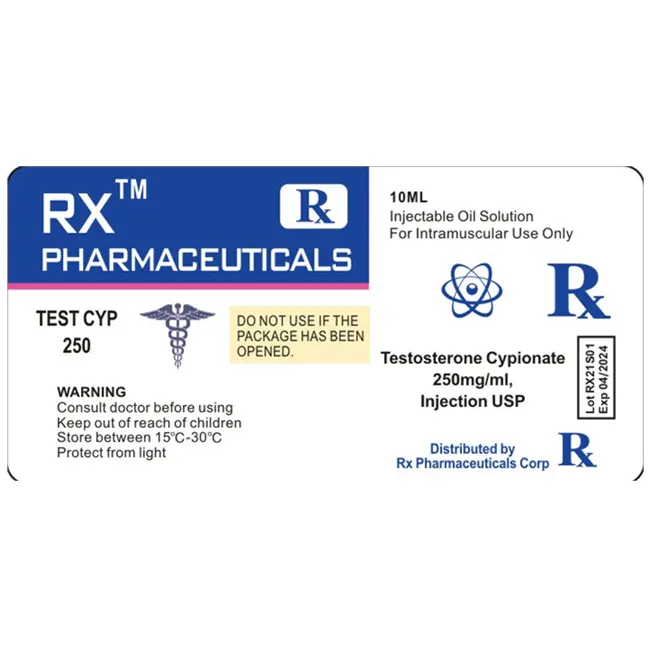 Rx Merk Test CYP250 Etiketten Sticker