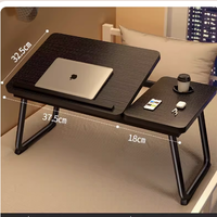 Petit bureau pliable pour ordinateur portable, réglable en hauteur pour lit, idéal pour étudiants en dortoir