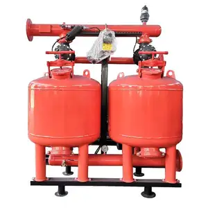 Automatic Backwash Sand Media Filter for Water Treatment/Agricultural Irrigation with piping and valves sand filter