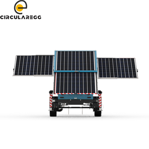 Sp1740 मोबाइल आउटडोर सौर ऊर्जा भंडारण ट्रेलर मोनोक्रिस्टलाइन सौर पैनल mppt नियंत्रक लिथियम आयन बैटरी पावर ग्रिड - Product Image 2