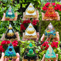 1pc Ogan Positive Energy Pyramid Schreibtisch dekoration Lapislazuli-Pyramide