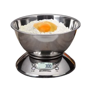 Paslanmaz çelik mutfak terazisi 5kg/1g elektronik tartı mutfak gıda dengesi mutfak hassas dijital ölçekli kase yemek aracı