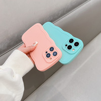 Coque de téléphone portable en gros pour iPhone 16 Plus 15 Pro Max 14 13 12 11 18 Pro, couleur bonbon, motif vague, coque arrière rigide