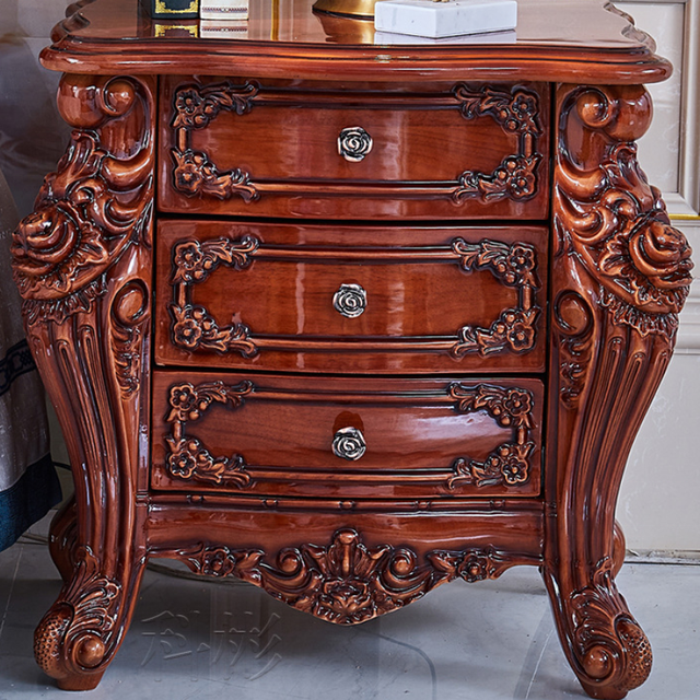 Practical Bedside Table Nightstand, Durable Wooden Bedside Table, Classic Design Bedroom Side Table for Home Living Bedroom Use