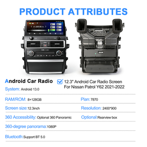 NaviHua New Design Car 12.3'' Android Touch Radio GPS Navigation Multimedia Carplay Auto Stereo for Nissan Patrol Y62 2021-2022 - Product Image 5