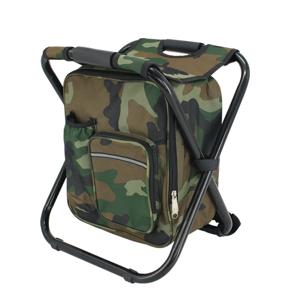 Outdoor Klappstuhl mit Kühltasche Angels tühle mit Rückenlehne Klappbarer Camping hocker Kompakt für Wanderungen Jagd reisen