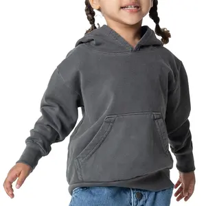 Áo Hoodie Cổ Điển Bằng Cotton Cho Bé Gái Thời Trang Bán Chạy Áo Chui Đầu Cho Bé Trai Có Mũ Trùm Đầu Giặt Axit Phổ Biến Cho Trẻ Em