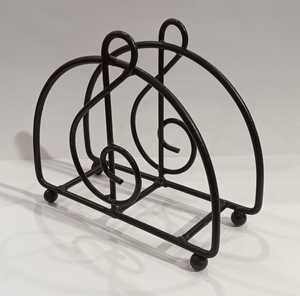 Porte-mouchoirs Arts uniques avec revêtement en poudre Métal Porte-serviettes en forme de trengle Design pour table Ensemble de trois - Product Image 4