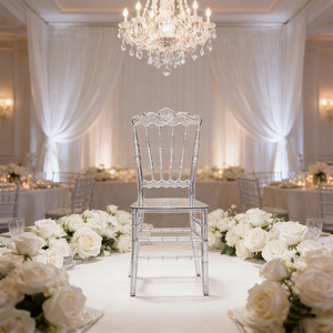 Silla de Oficina Apilable de Acrílico Transparente para Bodas y Eventos, Muebles de Cristal Transparente, Mejor Vendedor - Product Image 2