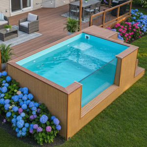 Piscine et spa hors sol en fibre de verre et acier inoxydable avec cadre en bois, non corrosif, résistant aux UV, fabriqué en Chine - Product Image 2
