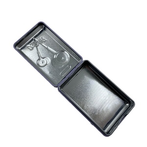 Boîte de rangement métallique carrée en fer blanc pour écouteurs, emballage personnalisé, vente en gros par le fabricant - Product Image 4