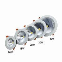 COB LED Downlight IP65 Plafonnier encastré étanche pour salle de bain et extérieur