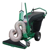 Aspirateur de feuilles autopropulsé avec fonction broyeur de 3 pouces, ramasseur de déchets manuel pour le jardin, la cour et le nettoyage extérieur