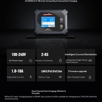 Chargeur CA intelligent UltraPower UP13 à double canal, charge rapide, prend en charge les packs 28S, sortie 200W, écran couleur HD 24 pouces