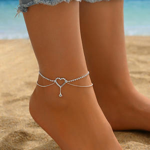 Haomi Europa EE. UU. Cross-Border Venta caliente Luz de lujo Tobilleras de gama alta Diamante completo Rhinestone brillante Super <span class=keywords><strong>Flash</strong></span> Aleación principalmente - Product Image 6