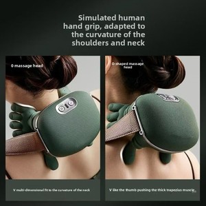 Masajeador de hombro y cuello con cubierta de tela, simulación de compresión caliente con presión de dedos, amasamiento profundo de tejidos - Product Image 5