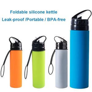 Creative folding Fashion water bottle Leakproof portable water bottle Indoor Travel hiking office <b>camping</b> <b>kettle</b> kid Sport 600ML - Product Image 5