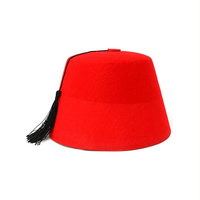 Sombrero Turco Rojo con Gorro Fez Verde y Borla Dorada, Disfraz para Fiesta de Halloween, Estilo Marroquí
