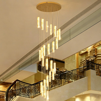 DUOMEIJU Lustre suspendu moderne de luxe PM personnalisé en cristal bulle, idéal pour escalier, salon, bureau à domicile, villa