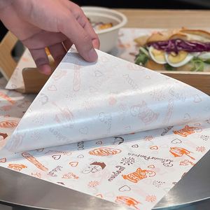 Customized Parchment <b>Paper</b> Disposable Grease Proof Baking <b>Wrapping</b> <b>Paper</b> Food Wrapper for Sandwich Bread Cake Pizza - Product Image 5