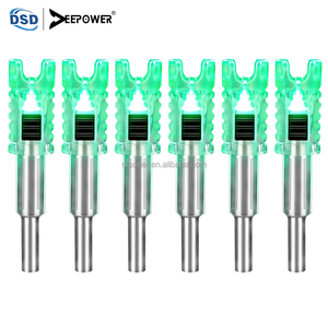 DEEPOWER Armbrust-Leuchtnocken für Pfeile 6 Stück mit .285/.297/.300/.305 Buchsen LED mit EIN/AUS-Schalter - Product Image 1