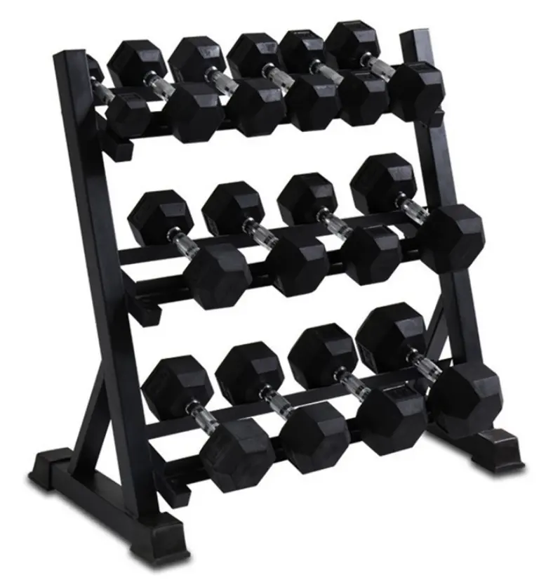 Conjunto de halteres comercial rack de peso para 2 pneus