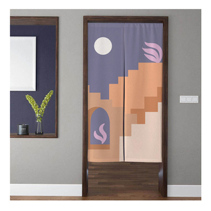 Giá rẻ Bán hàng nóng đầy đủ màu sắc nhà bếp Bông lanh thăng hoa tùy chỉnh in thiết kế lối vào treo cửa riêng tư cửa rèm - Product Image 5