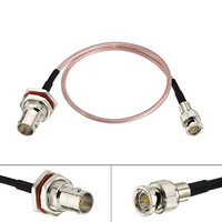 75 Ohm Mini BNC prise droite vers BNC femelle cloison RG179 100cm pour 6G BMCC BMPC HD SDI vidéo CCTV caméra de sécurité diffusion