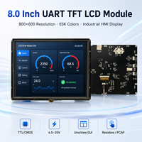 Pantalla LCD TFT de 8 Pulgadas, 800*600, Alto Brillo, TTL/CMOS, con Controlador Táctil para Máquinas Expendedoras, Pantalla LCD Inteligente