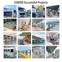 Borne de recharge rapide DC 360 kW pour véhicules électriques, montage au sol, personnalisée, commerciale, avec écran tactile 7 pouces