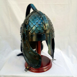 Casque médiéval en acier, casque de chevalier normand, casque de guerrier viking - Product Image 1