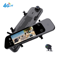 10 pouces Streaming Media 3 canaux enregistrement 4g Android 10 système miroir Gps Wifi Navigation ADAS DMS carte Sim visualisation à distance en direct