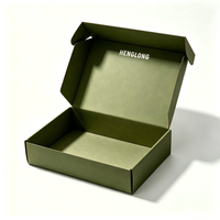 Boîte en papier vert gaufré personnalisée avec logo imprimé, boîte d'expédition pliable pour emballage cadeau de parfum et de soins de la peau
