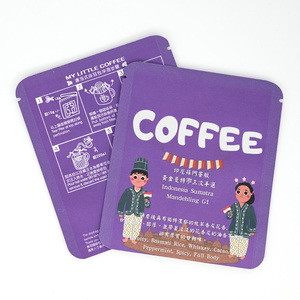 Benutzer definierter Digitaldruck 3 seitlich versiegeltes weißes Kraft papier Matte Aluminium folie Tropf Kaffee beutel <span class=keywords><strong>Sachet</strong></span> - Product Image 4