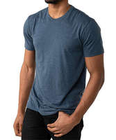T-shirt Tri-Blend pour Homme OEM – Impression à la Demande, Design Graphique Personnalisé – 60% Polyester, 30% Rayonne, 5% Spandex