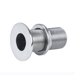 Marine 316 Stainless Steel Full-Thread Flat Drain Outlet Valve Plug <b>Hose</b> Hardware for Yacht & Speedboat Drain System - Product Image 2