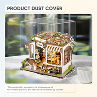 Kit artisanal OEM en bois pour animalerie, maison miniature DIY, métal, plastique, papier, lumière LED, puzzles 3D en bois pour les 14 ans et plus