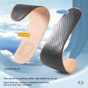 Erkek kadın spor konfor tabanlık koyun derisi uzun ayakta yumuşak deri doğal lateks ter esneklik koku geçirmez nefes - Product Image 3