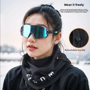 Masque <span class=keywords><strong>de</strong></span> moto intégral en polaire chaud pour l'hiver, anti-poussière, imperméable, coupe-vent, pour <span class=keywords><strong>cou</strong></span>, sports, activités <span class=keywords><strong>de</strong></span> plein air, cyclisme - Product Image 2