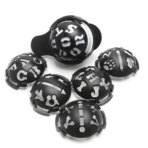 Diskon besar 6 huruf stensil Kit Golf Ball Marker kosong Golf Ball Marker Custom Logo Template gambar tanda Penyelaras alat Putt