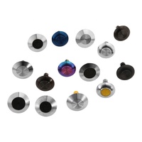 Dômes de pavage tactiles antidérapants en acier inoxydable 304/316L RY RY-DS128P-3 de 3 mm de hauteur avec surface en carbure, garantie 5 ans