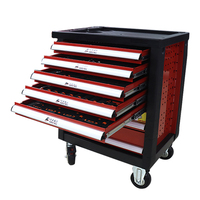 KAFUWELL PK0002T, chariot d'atelier professionnel à 7 tiroirs, armoire de garage avec un ensemble complet d'outils, chariot à outils allemand