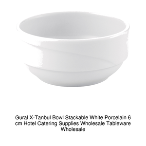 Bol empilable X-Tanbul Ø 6 cm en porcelaine blanche Gural - Product Image 2